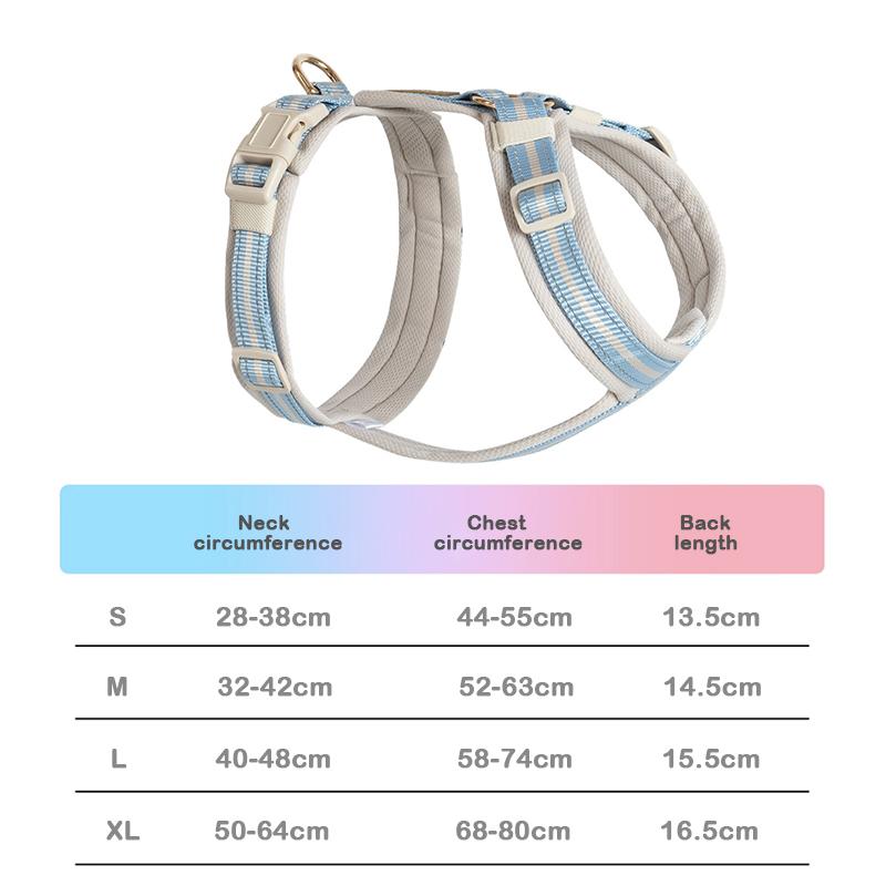 

Adjustable Dog Y-shaped Pet Chest Back With Reflective Strape Without Rope Soft Dog Pet Harness For Puppy Outdoor Supplies S