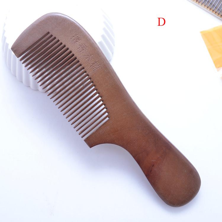 Verdickter Sandelholz-Naturholzkamm, Haushaltsholzkamm, antistatischer Haarausfall, authentische Massage, U