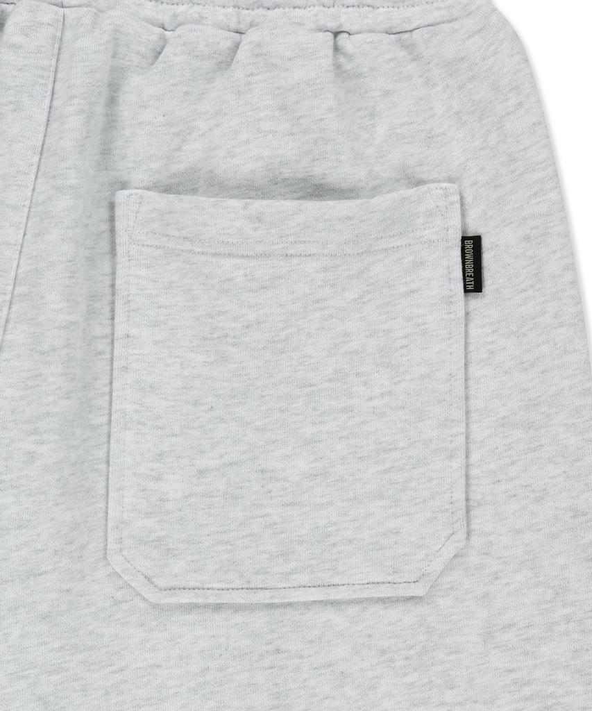Brown Bless Tag Tuck Sweat Shorts - Ash