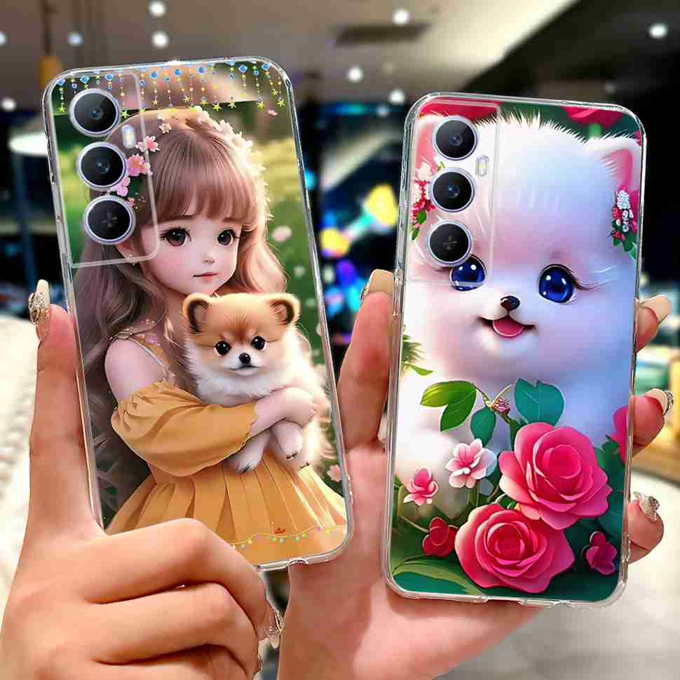 Für Realme C65 4G 2024 Hülle Weiche Silikon Bunte Schmetterling Hülle Für Realme C 65 C65 Fundas RMX3910 Vollständige Schutzhülle