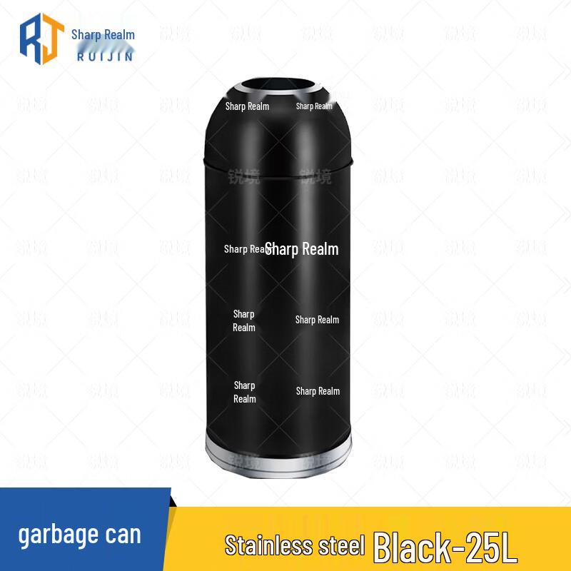 Rui Jing Bullet Head Stainless Steel Commercial Trash Can