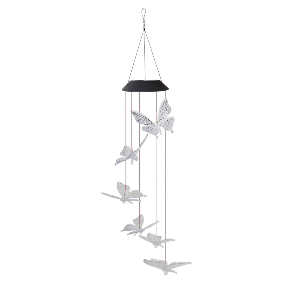 Solar Wind Chime Round Ball Light Waterproof Outdoor Garden Powered Wind Chime Waterproof Lawn Lamps