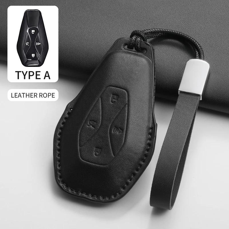 PU Leather Car Key Case Cover For ARCFOX Alpha S T 7, T, S, T5 S5 Control Protect Cover Durable Accessories