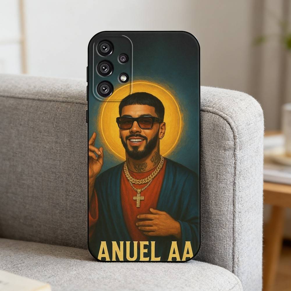 Rapper A- Anuel AA Phone Case For Samsung S25,S24,S21,S22,S23,S30,Ultra,S20,Plus,Fe,Note,10,9,5G Black Cover