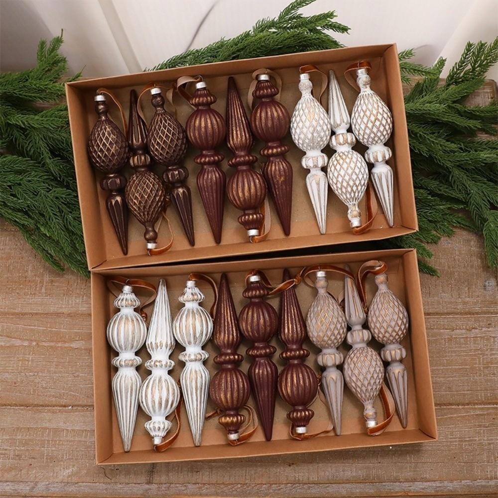 Plastik Vintage Spitze Weihnachtsbaumschmuck Konische Form Weihnachtsbaum Anhänger Kranz