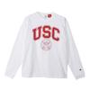 Champion T1011 Long Sleeve Made In Size Graphic Round Made In Size T-Shirt, USA, White, L, 100% Cotton, Print, Neck, USA, C5-Y403