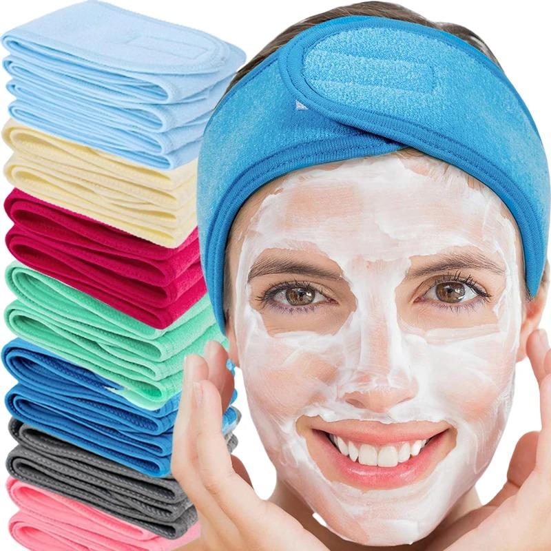 1-5pcs 2025 New Headscarf Velcro Bag Headscarf Beauty Salon Dedicated Face Washing Makeup Headband Beauty Headband Sports