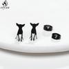 Cute Stainless Steel Heart Dog Earring for Women Cartoon Animal Ear Jewelry Girls Student Lovely Pup Earrings Gifts Accessories