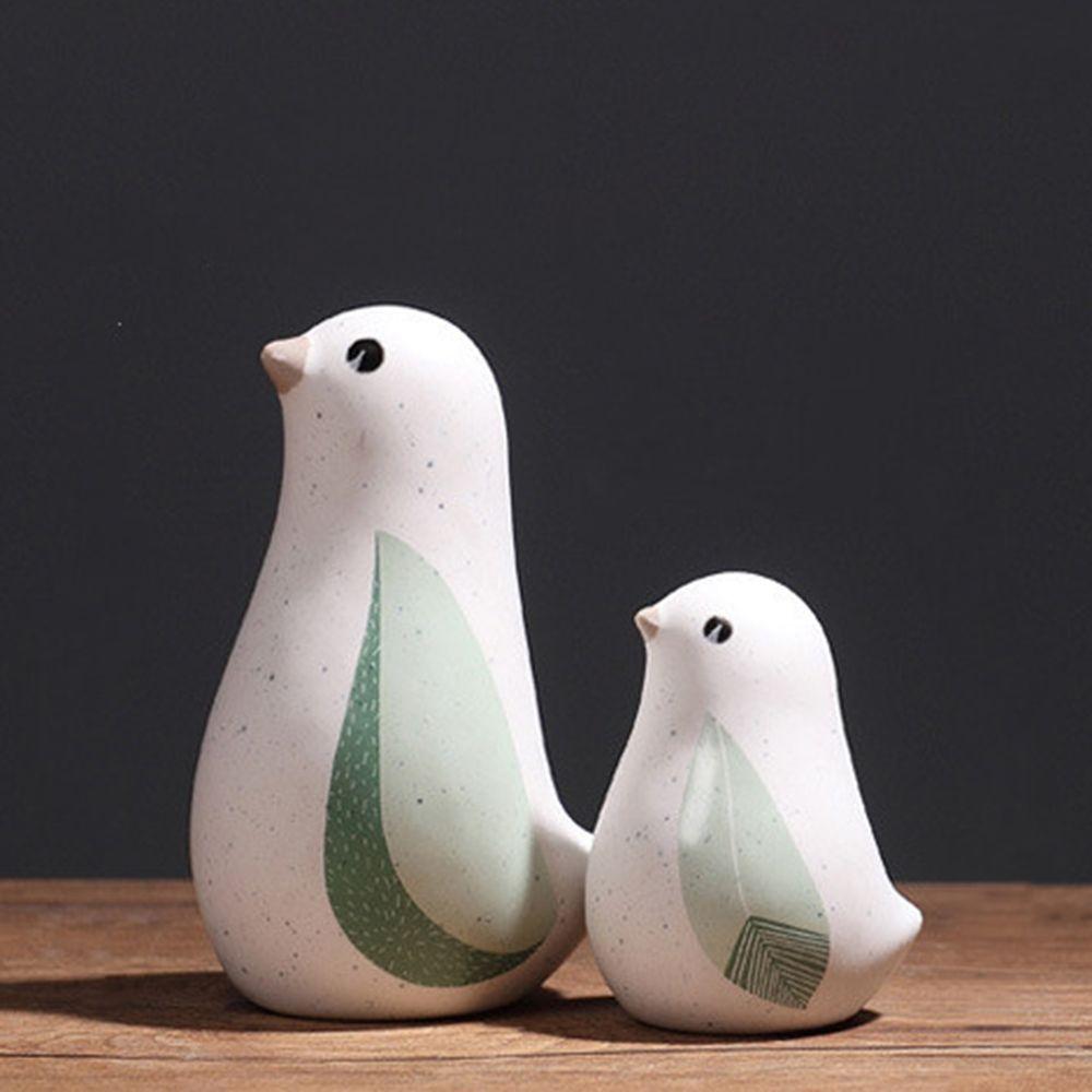 Home Living Room Crafts Table Decoration Ceramic Ornaments Bird Statue Background Decor Ceramic