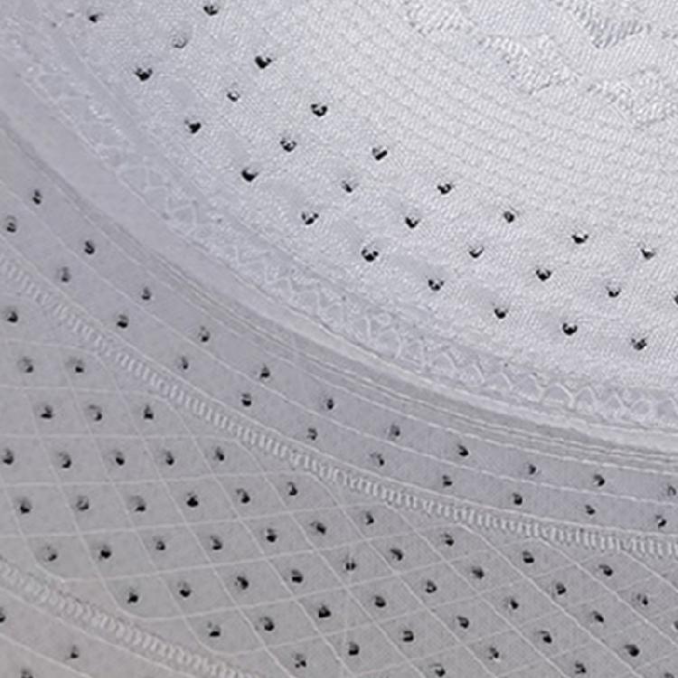 Men Ethnic Islamic Prayer Bonnet Hat Breathable Hole Embroidery White Kufi Cap