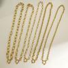 Segler Federverschluss Halskette Damen Herren Choker Edelstahl Geometrisches Glied Gedrehte Kette Rolo PVD Gold Silber