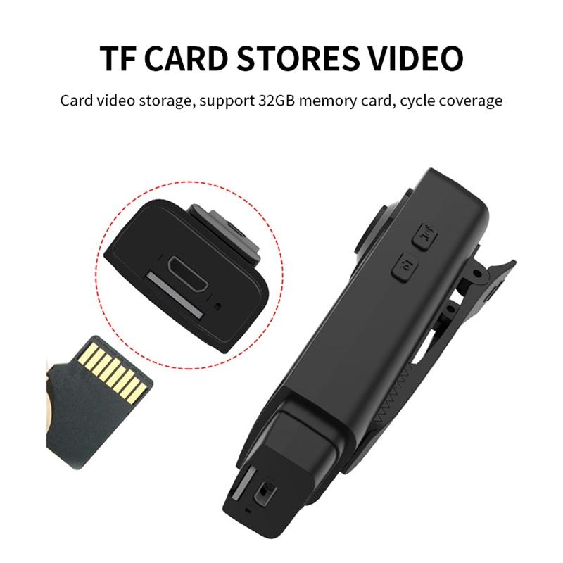 4K HD Handheld Outdoor Sports Cam, Mini Pen-Sized IR Night Vision Camcorder, Portable Body Worn DV Recorder