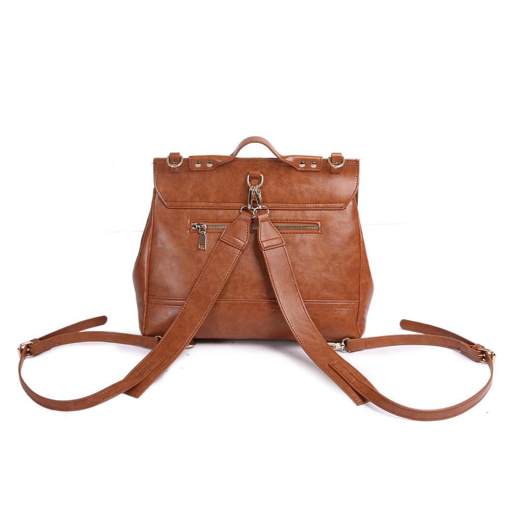 Double Shoulder Crossbody Bag High School Backpack