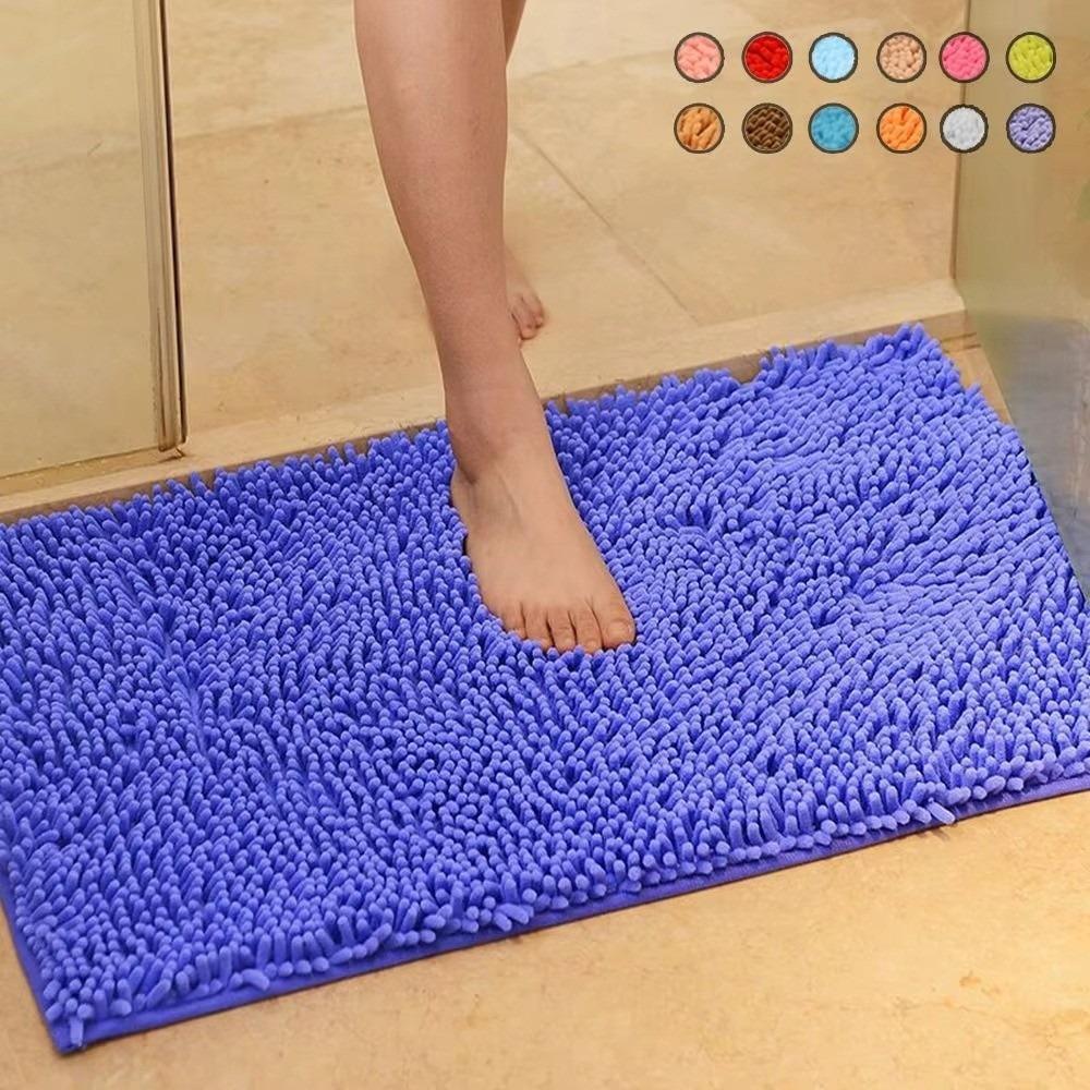 Neue 40*60cm Badematte Schimmelresistent Chenille Super Saugfähig Badematte Extra Weich Maschinenwaschbar Badezimmerteppich