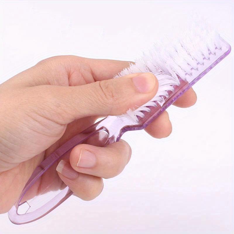 3pcs Nail Brush Cleaning Remove Dust Powder Plastic Cleaner for Acrylic UV Gel Nails Art Manicure Nail Care Accessories