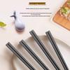 Ruhan Black Bamboo Pattern Alloy Chopsticks