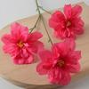 24 Inch Artificial Flower with 3 Heads Full Blooms Faux Silk Flower Branches for Vase Wedding Bouquet Home Party Decor
