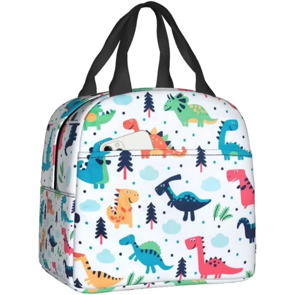 Insulated Lunch Bag For Kids Skulls And Hearts Reusable Cooler Tote Bag Mini Cooler For Kids Adult Office Work Picnic Beach