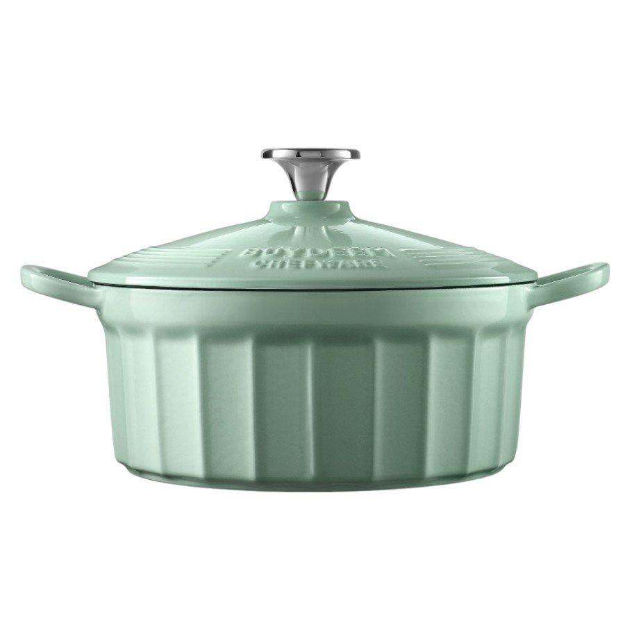BUYDEEM Enamelled cast iron pot 2.9L, model CP521, Cozy Greenish color