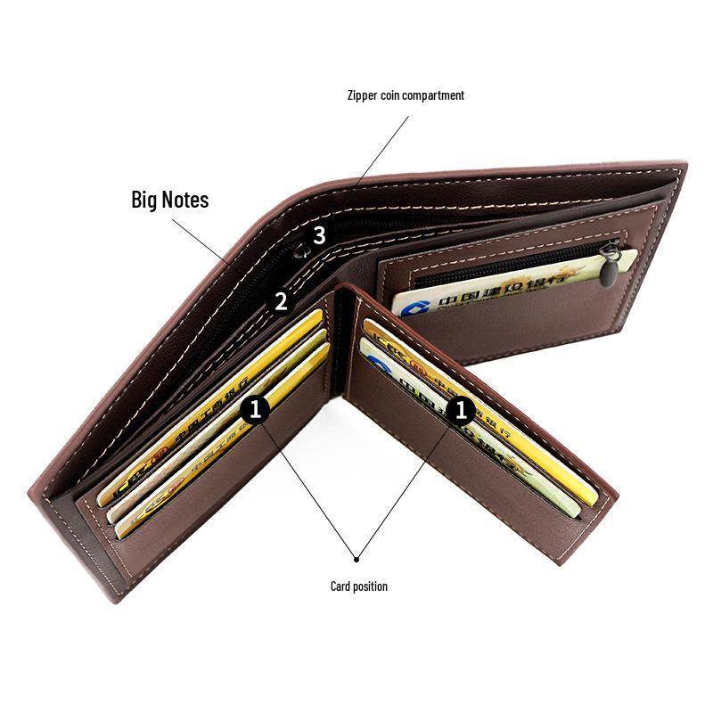Men's Personalized Silk Screen Coin Purse & Frosted Clutch Wallet