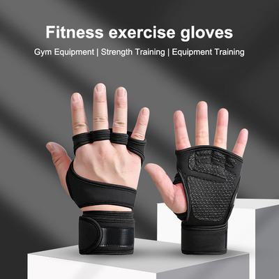 1 pár vzpěračských tréninkových rukavic pro muže ženy fitness sporty kulturistika gymnastika posilovna ochrana rukou zápěstí dlaní rukavice