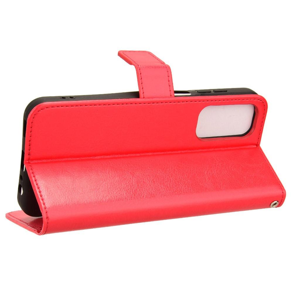 Flip Case for Samsung Galaxy M35, Crazy Horse Wallet, Red