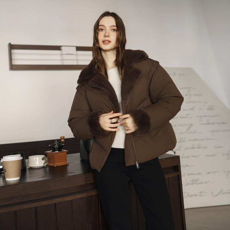 Winter new fashion cotton-padded clothes versatile simple cotton-padded clothes detachable sleeves jacket