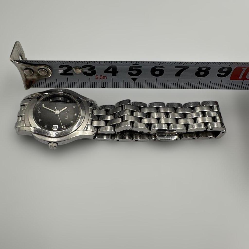 Used Operation GUCCI watch ladies 5500L 11P diamond black date