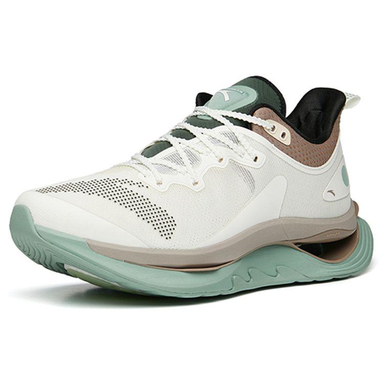 Anta Running Series Nitrogen Technology National Team Style Professional Low-Top Running Shoes Men Running Shoes White Gray Green 112225680A-3