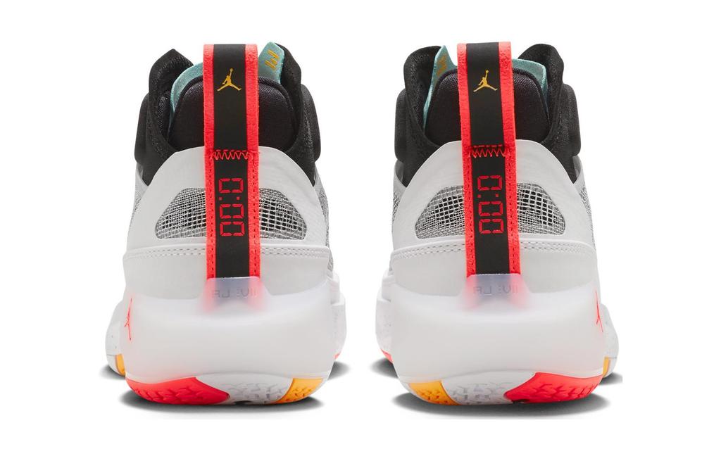 Jordan Air Jordan 37 'Guo Ailun Slip Resistant Anti Kick Cushioning Mid Top Children's Basketball Shoes White Black FJ4495-130