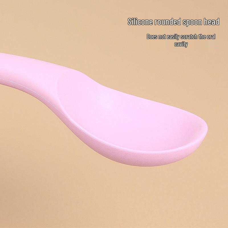 Silicone Baby Spoon - Drop-Resistant, High-Temperature Resistant, Child-Friendly Dessert & Stirring Spoon  