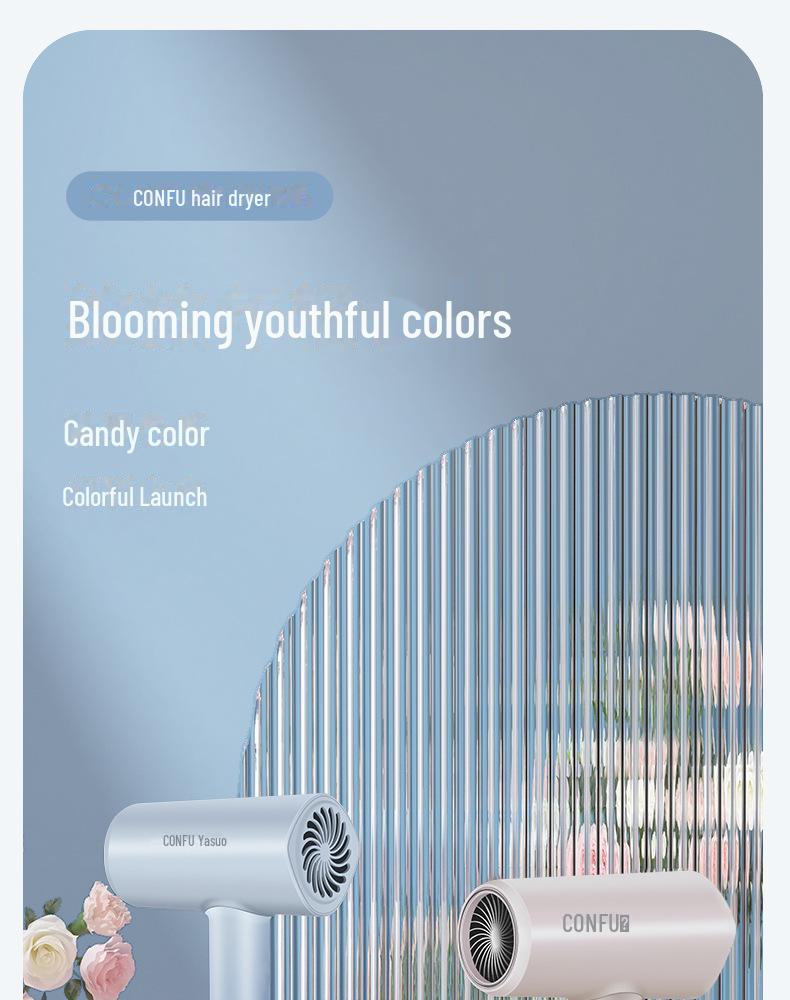 Kangfu Quick-Dry Hair Dryer: Constant Temperature & Ion Care for Household Use