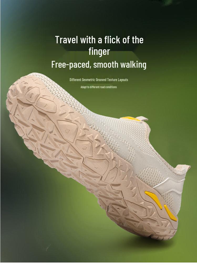 Men's Flyknit Slip-On Sports Shoes - Breathable, Flat, Casual Spring/Summer Sneakers.