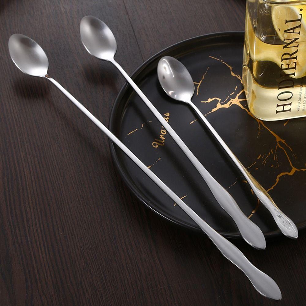 Tee Edelstahl Barkeeper Eisdiele Löffel Teelöffel Cocktail Rührwerkzeug Rührlöffel