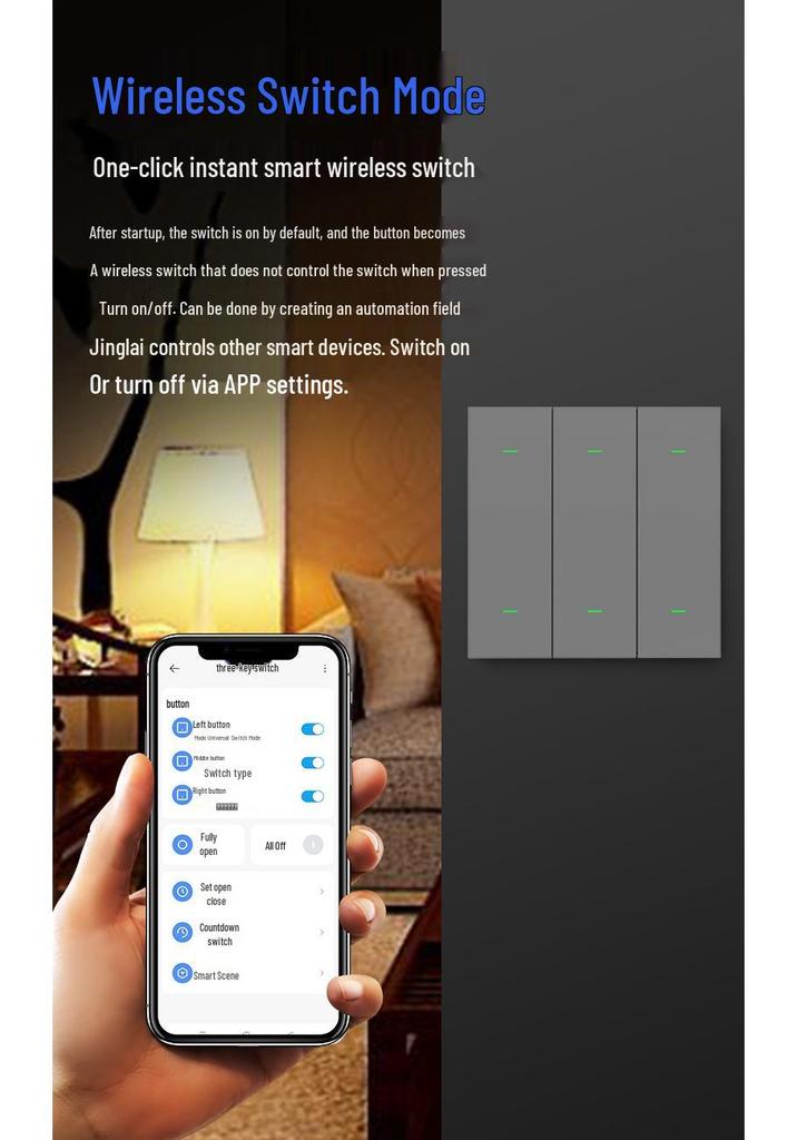 Xiaodu 4-Button Smart Switch with Xiao Ai and Mijia App Integration