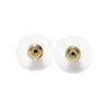 CHANEL Silver love double c rhinestone earrings for women
