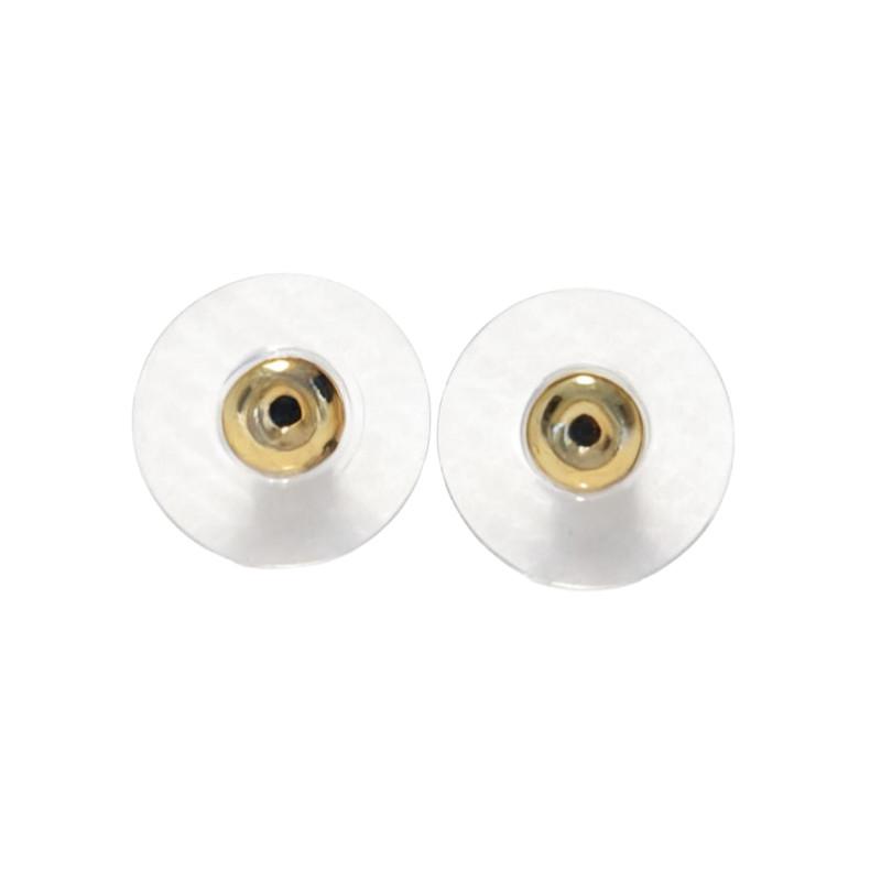 CHANEL Silver love double c rhinestone earrings for women