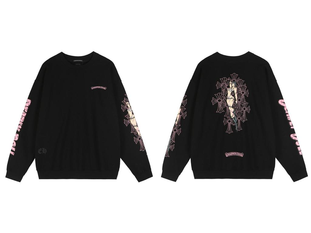 New Chrome Hearts Cross Simple Classic Unisex Round Neck Hoodie Collection