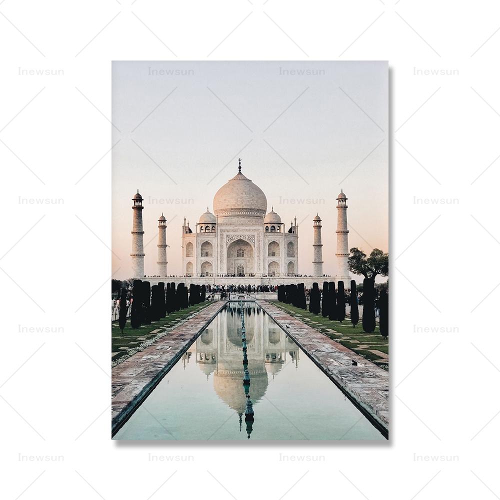 India City Gallery Wall Canvas Painting Taj Mahal Print Photography Wall Art Pictures Architecture Poster Nordic Home Decor