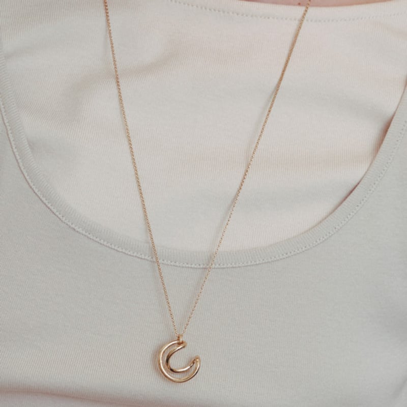 

YUSOWA BARCHAN LINE NECKLACE (2COLOR) SILVER