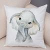 Aquarell niedliche Tier Kissenbezug Sofa Home Decor Zebra Giraffe Nilpferd Affe Löwe Fuchs Kissenbezug Kissenbezug