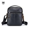BULLCAPTAIN Genuine Leather Men's Crossbody Shoulder Bag Vintage Cowhide Messenger Bag for Male Small Casual Handbag