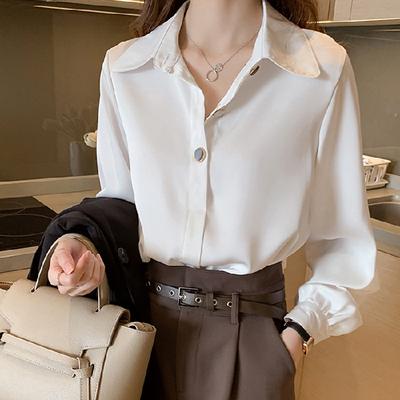 Bequemes und vielseitiges Hemd Damen Übergröße Damen Locker Modische Oberteile Weißer Pullover Langarmbluse Temperament Elegant Modeoberteil