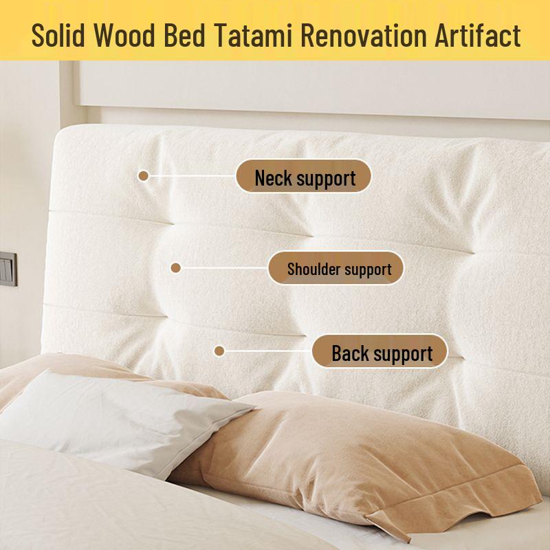 Washable Tatami Bedside Backrest Cushion with Lumbar Support