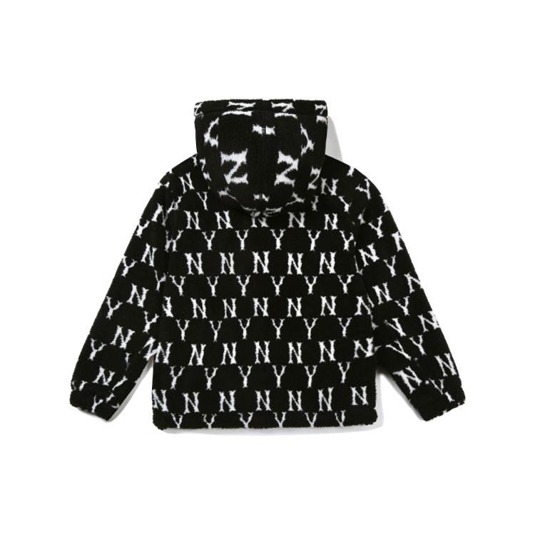 New MLB Old Flower Velvet Jackets Unisex Black 31JPFM061-50L