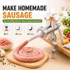 ZNLYRION Stainless Steel Manual Meat Grinder Hand Crank Mincer Sausage Stuffer Machine Table Clamp Design Household Kitchen Tool for Mincing Meat