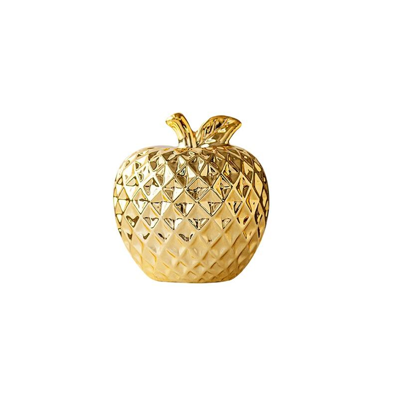 Apple Ceramic Statue Collection Minimalist Simple Desktop Ornament for Centerpiece Fireplace Desk Cabinet Christmas Gift