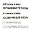 3D KOMPRESSOR Emblem Abzeichen Buchstaben Für Benz W203 W204 W211 W210 C SLK Klasse ABS Glänzend Schwarz Chrom Kofferraum Logo Aufkleber Zubehör