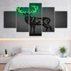 Luminous Antlers Canvas Prints 5 Pcs Animal Deer Poster Picture Modern Wall Art Paintings Living Room Home Decor Modular Frame