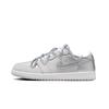 Air Jordan 1 Abrasion Resistant Low Top Vintage Basketball Shoes Unisex Silver CZ0790-002(Team462-)